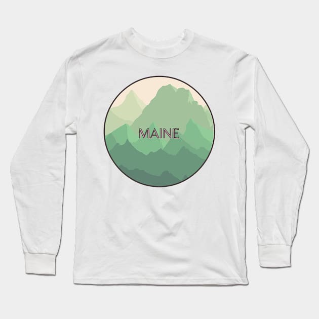 Maine State Long Sleeve T-Shirt by BloomingDiaries